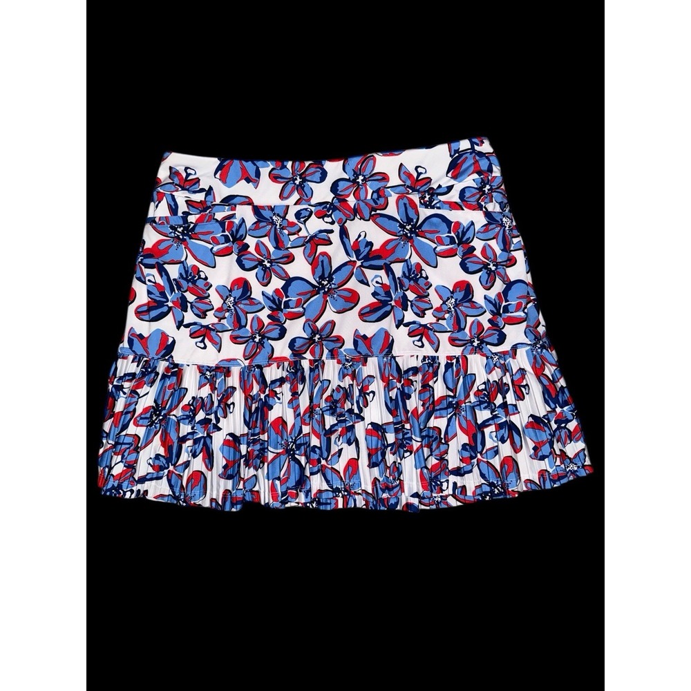 Tail Skort Womens XL White Blue Red Floral Pleated Ruffle Golf Tennis Activewear